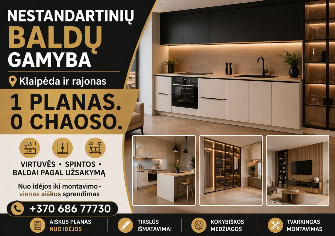 B-001 Nestandartiniu Baldu Gamyba