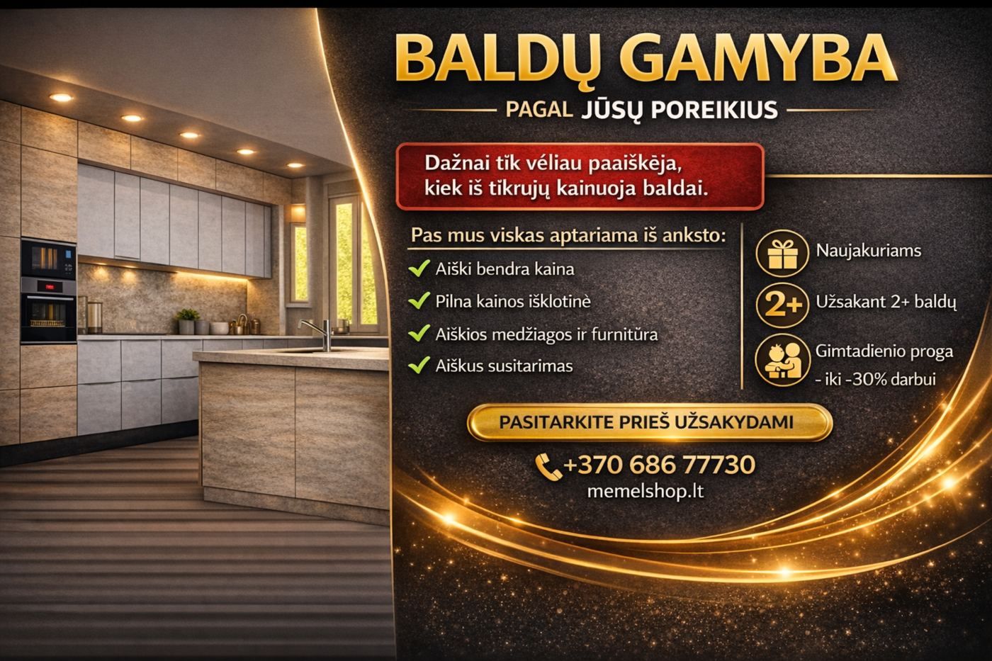 B-006 Baldu Gamyba Pagal Poreikius