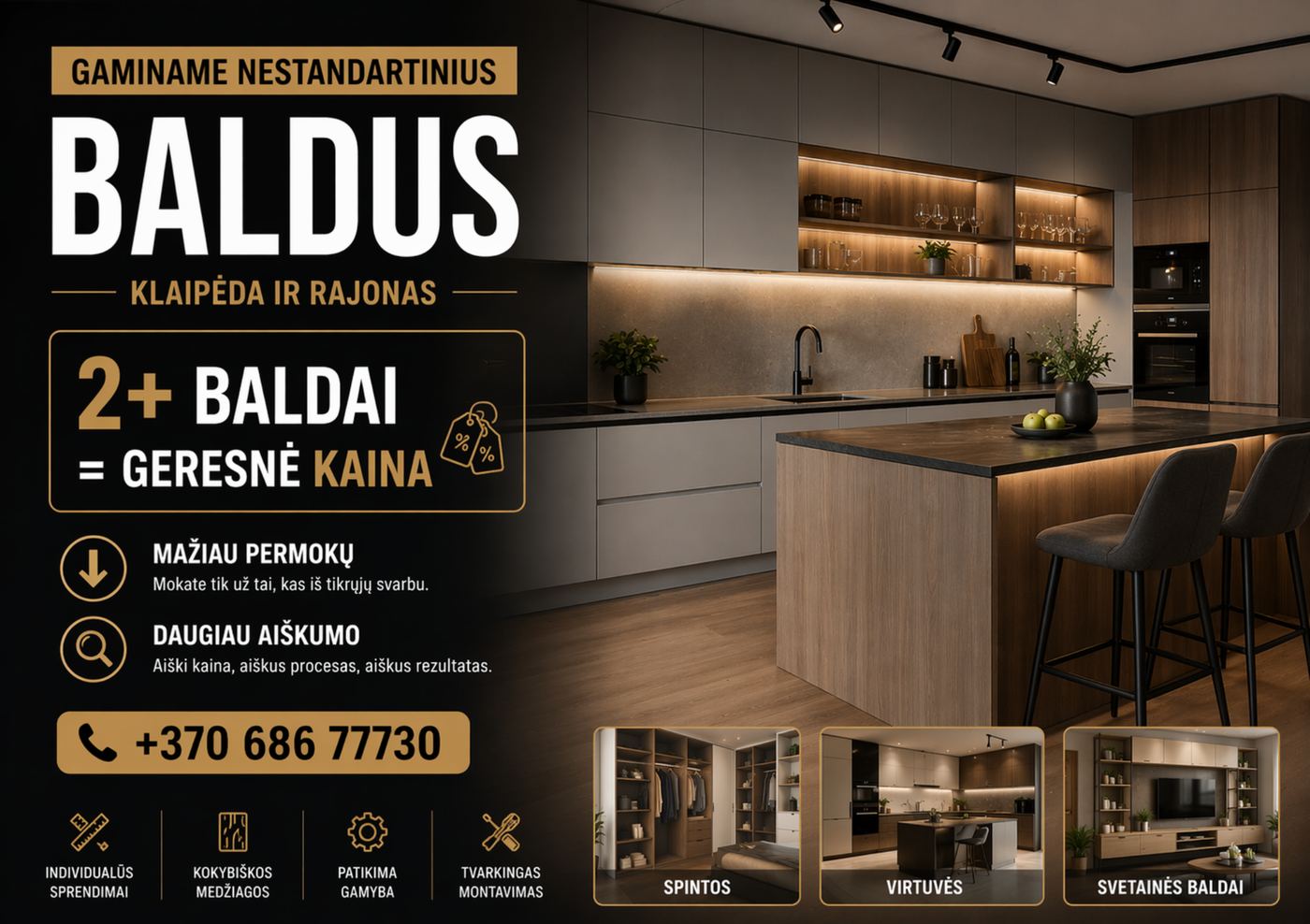 B-009 2 Baldai Geresne Kaina